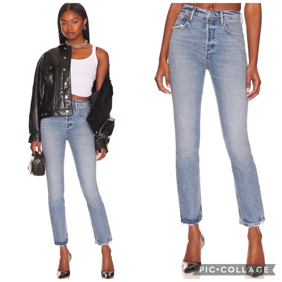 Agolde Denim - AGOLDE Riley Long Straight Jeans in Cove Women’s size 26